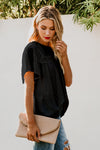 Flutter Sleeves Sheer Babydoll Top