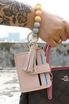 Beaded Tassel Keychain With Wallet