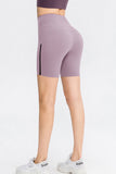 Elastic Waistband Side Mesh Biker Shorts