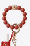 Evil Eye Beaded Keychain with Tassel