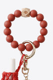 Evil Eye Beaded Keychain with Tassel