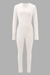 Zip Up Long Sleeve Jumpsuit