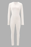 Zip Up Long Sleeve Jumpsuit