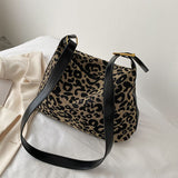 PU Leather Leopard Shoulder Bag