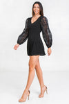Dressy Black V-Neck Romper