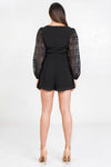 Dressy Black V-Neck Romper