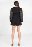Dressy Black V-Neck Romper