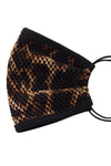 Mesh Leopard And Camouflauge Print Face Mask