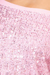 Sequin Wide Neck Boxy Mini Dress