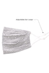 Shiny Silver Metal Studs Cotton Fashion Face Mask