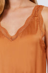 Lace Detail V-neck Woven Bodysuit