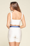 Two Piece Set Top And Biker Shorts
