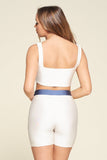 Two Piece Set Top And Biker Shorts