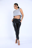 Vegan Leather Jogger Pants