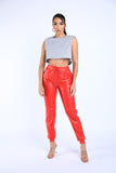 Vegan Leather Jogger Pants