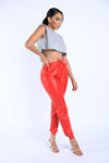 Vegan Leather Jogger Pants