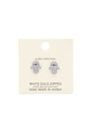 Hamsa Hand Cubic Zirconia Gold Dipped Earring