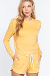 Long Sleeve Crew Neck Slub Terry Top