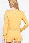 Long Sleeve Crew Neck Slub Terry Top