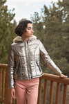 Fuzzy Faux Fur Hood Padded Jacket