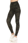 Long Yoga Style Banded Lined Tie Dye Printed Knit Legging With High Waist.