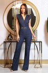 Fashion Denim Stretch Jumpsuit