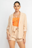 Roll-up Quarter Sleeve Jacket