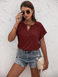 Cutout Round Neck T-Shirt