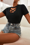 Crisscross Short Sleeve Tee Shirt