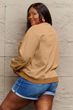 Simply Love Full Size KINDA LAZY Round Neck Sweatshirt