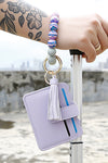 Beaded Tassel Keychain With Wallet