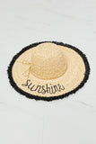 Fame Sunshine Straw Fringe Hat