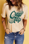 Corn Letter Graphic Cuffed Tee