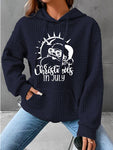 Full Size CHRISTMAS IN JULY Drawstring Long Sleeve Hoodie