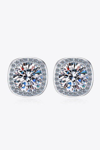 Let Me Love You Geometric Moissanite Stud Earrings