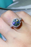 2 Carat Moissanite Emerald Green Ring