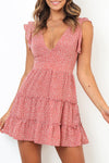 Printed Sleeveless Tiered Dress