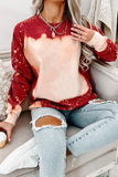 Tie Dye  Round Neck Long Sleeve Sweatshirt