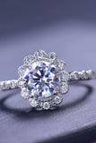 1.5 Carat Moissanite Floral-Shaped Cluster Ring