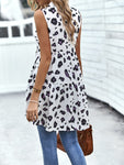 Leopard High-Low Sleeveless Shirt