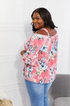Sew In Love Full Size Fresh Take  Floral Cold-Shoulder Top