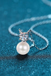 Freshwater Pearl Moissanite Necklace 925 Sterling Silver