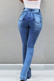 Button Fly Slit Jeans