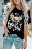 Nashville 1950 Music City T-Shirt Cuffed Short Sleeves