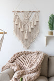 Boho Vibe Macrame Fringe Wall Hanging Decor