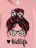 Chic Kid Life Graphic Round Neck Short Sleeve Tee