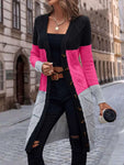 Pocketed Button Up Long Sleeve Cardigan