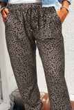 Leopard Pocketed Long Pants