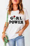 Girl Power Rose Graphic T-Shirt