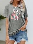 Chic Mama Bunny Easter Graphic Short Sleeve Tee